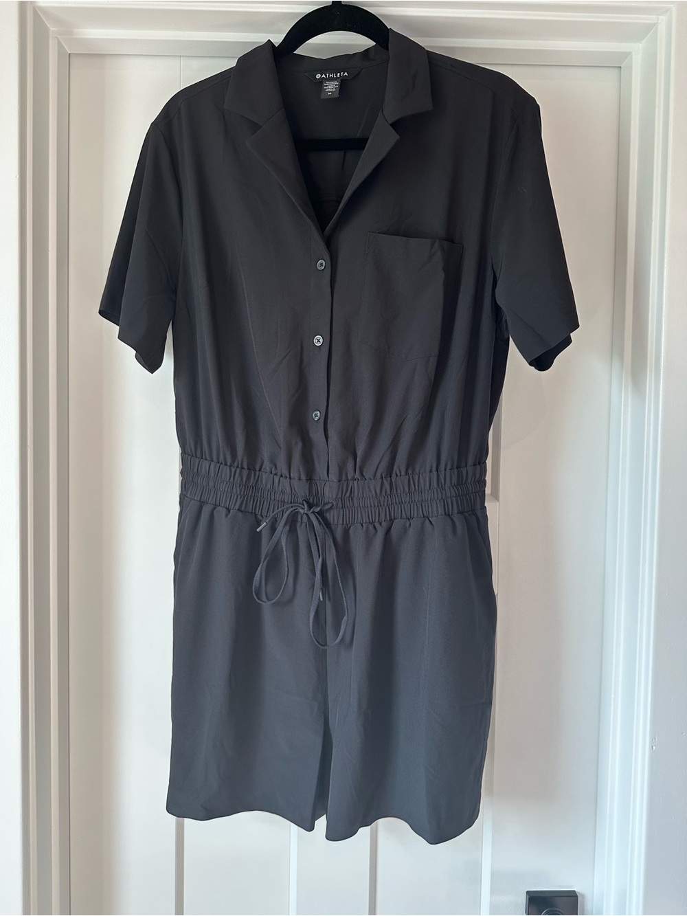 Athleta Black Women's Short-Sleeve Romper